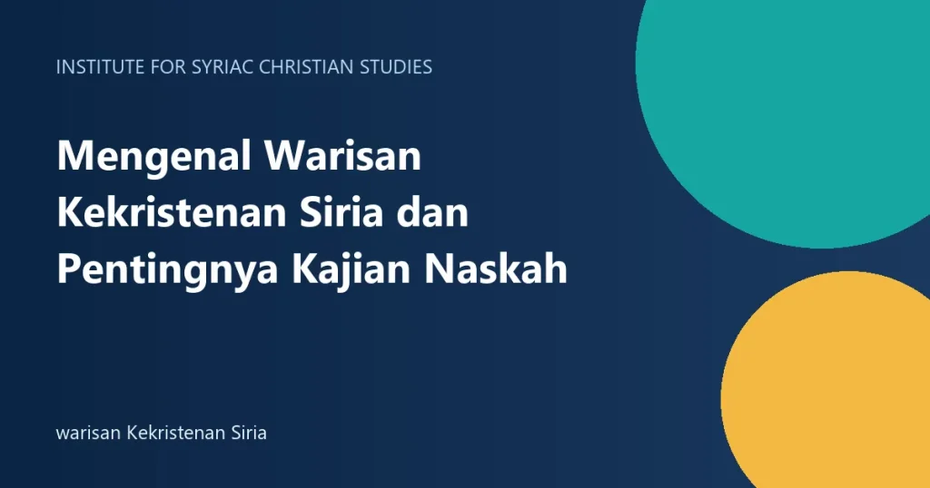 warisan Kekristenan Siria