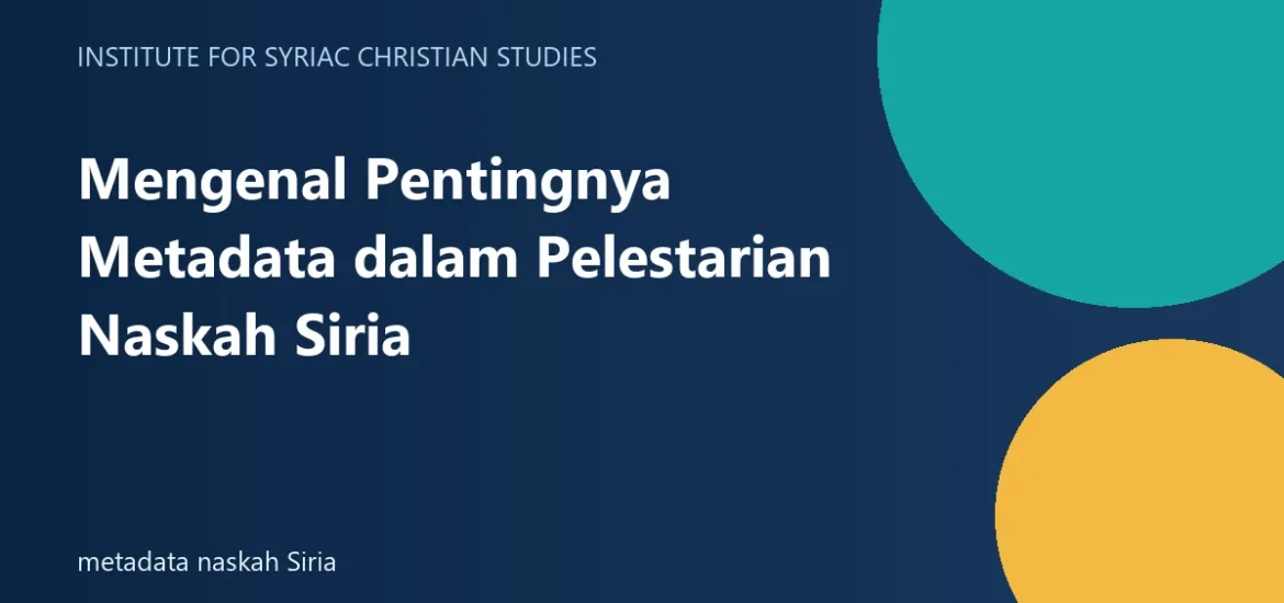metadata naskah Siria